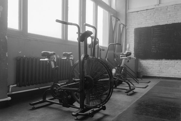 Detailed view of fitness equipment and space for exercise